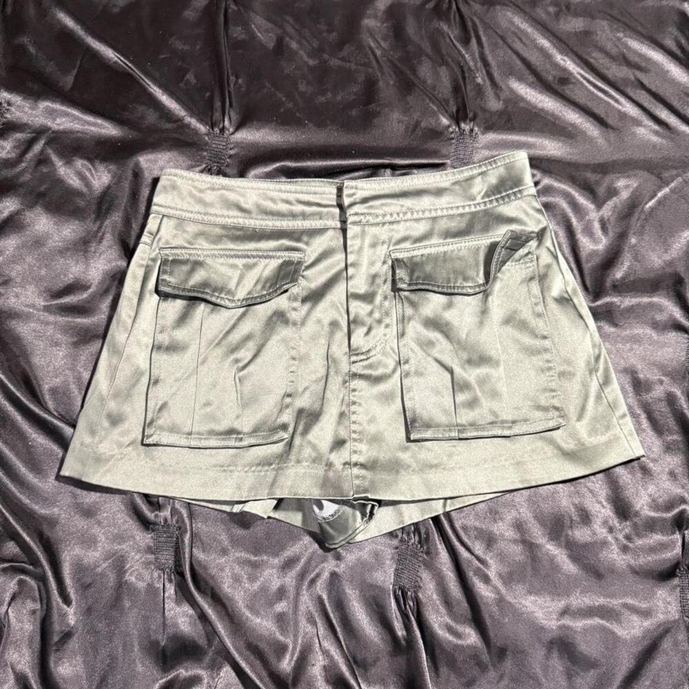 Forever 21 satin cargo mini skirt